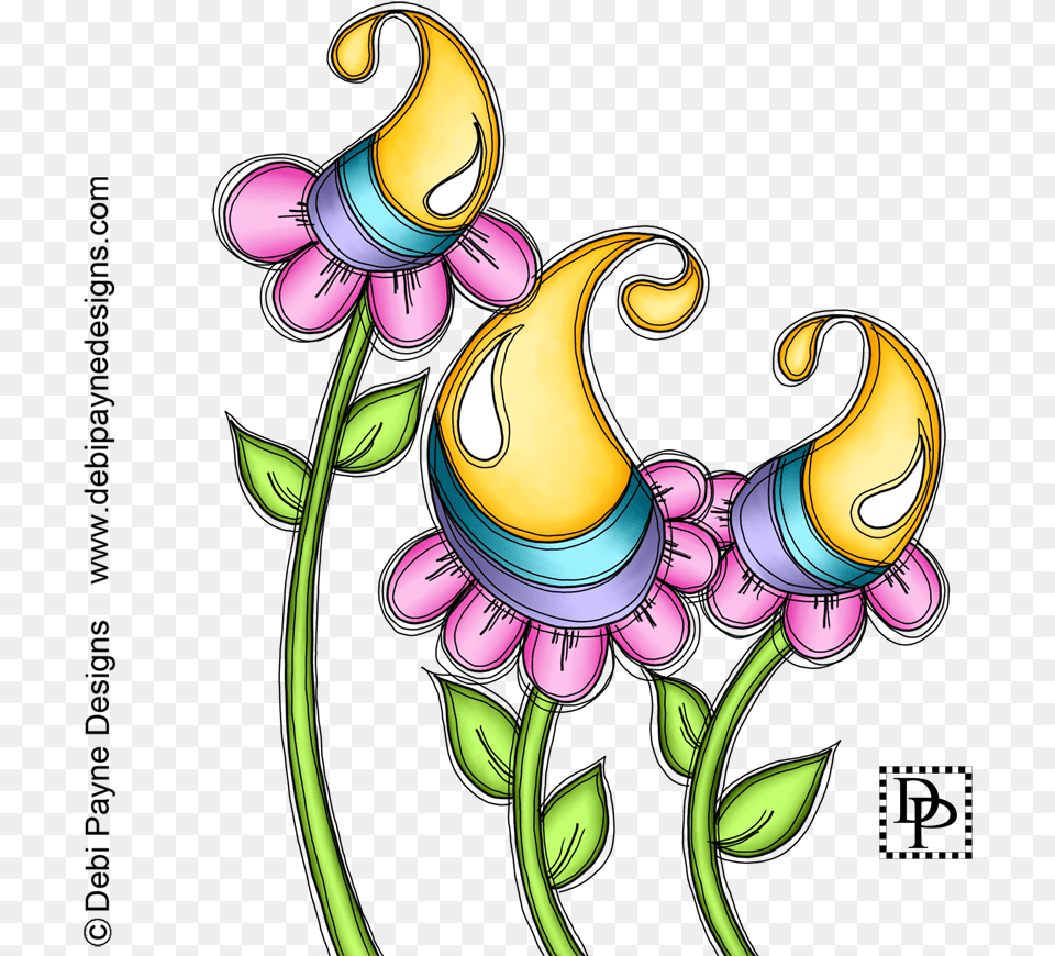 Celebration Doodle Flowers Feierwatercolor Gekritzel Blume Mousepad, Graphics, Art, Floral Design, Pattern Free Png Download