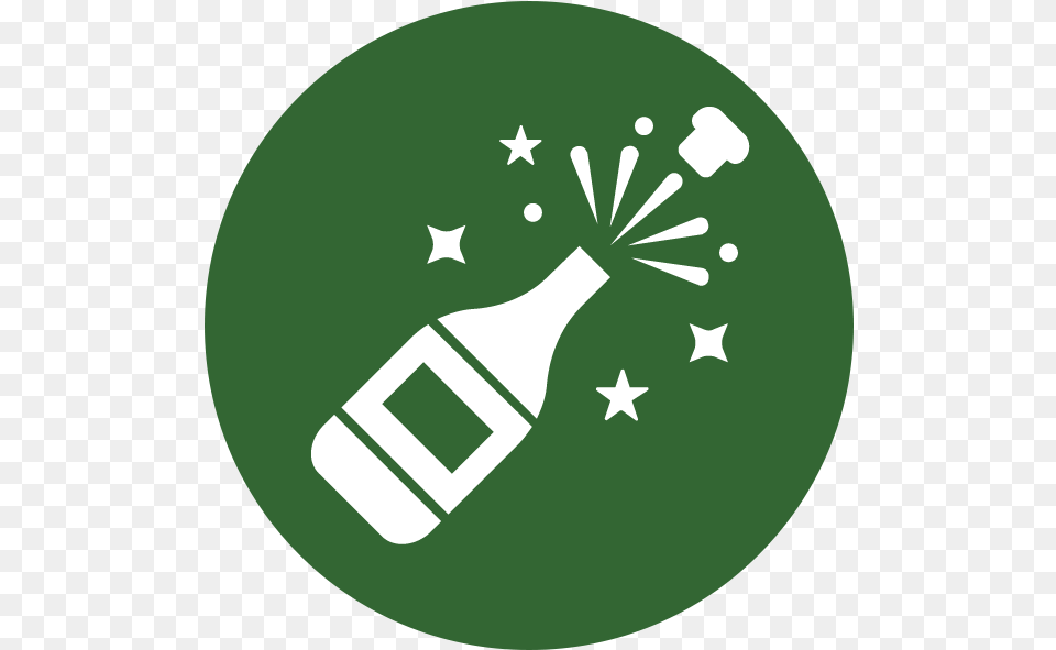 Celebration Icon Emblem, Bottle, Logo, Green Free Png Download