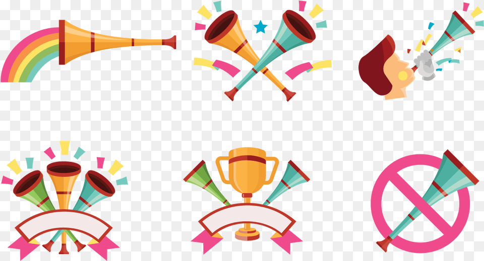 Celebratory Vuvuzela Vectors Vuvuzela Vetor, Art, Graphics Png Image