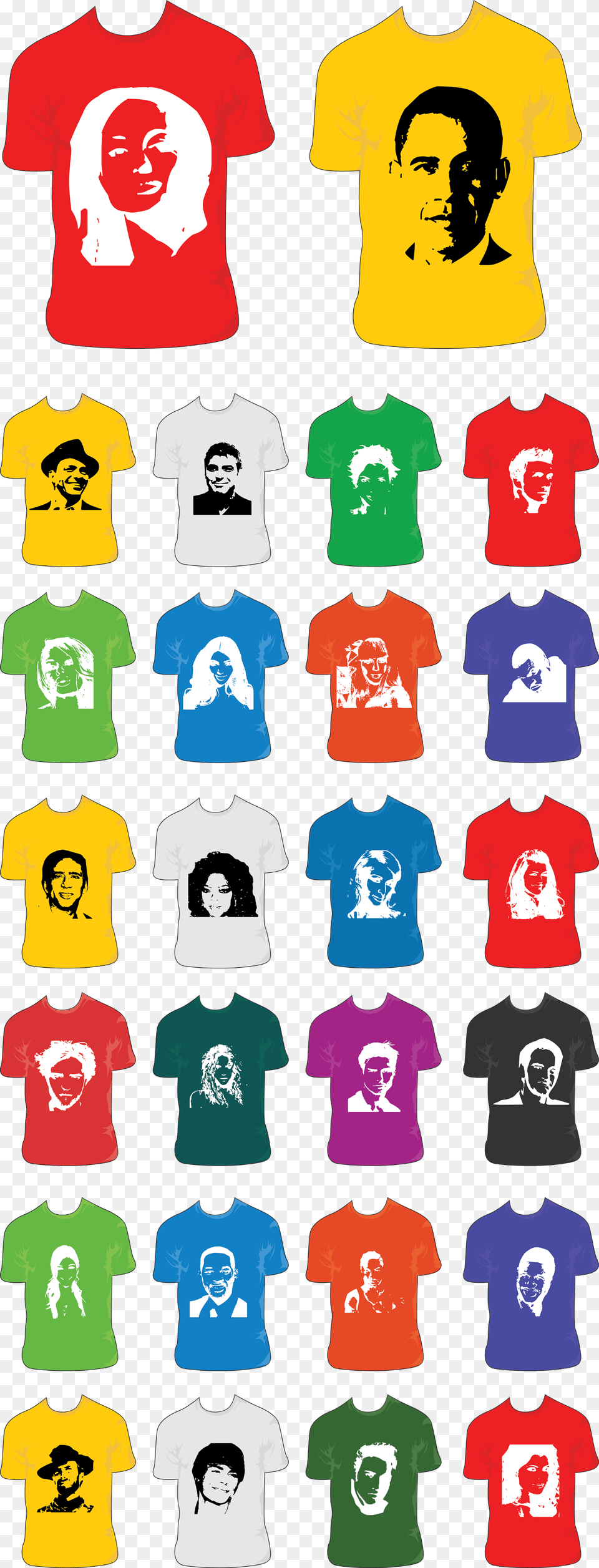 Celebrity Face T Shirt, T-shirt, Clothing, Person, Adult Free Png