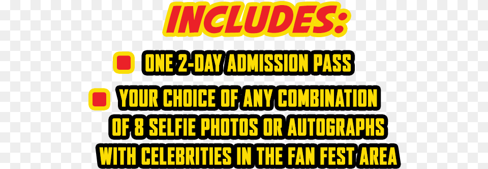 Celebrity Fan Fest 2 Day Fan Fiesta Pass Details Parallel, Scoreboard, Advertisement, Poster, Text Free Transparent Png