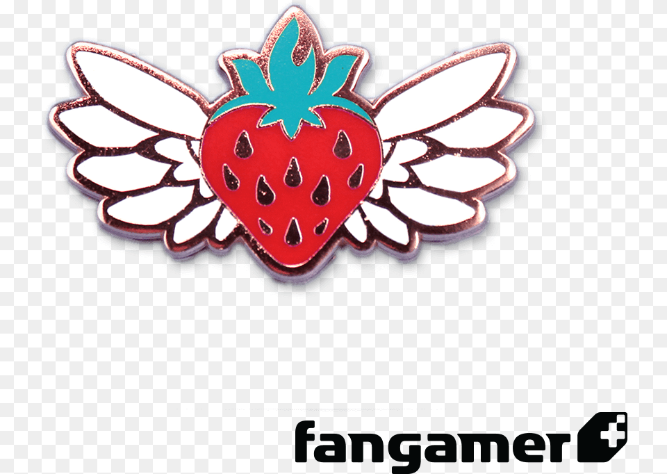 Celeste Flying Strawberry Pin Celeste Flying Strawberries, Berry, Food, Fruit, Plant Free Png Download