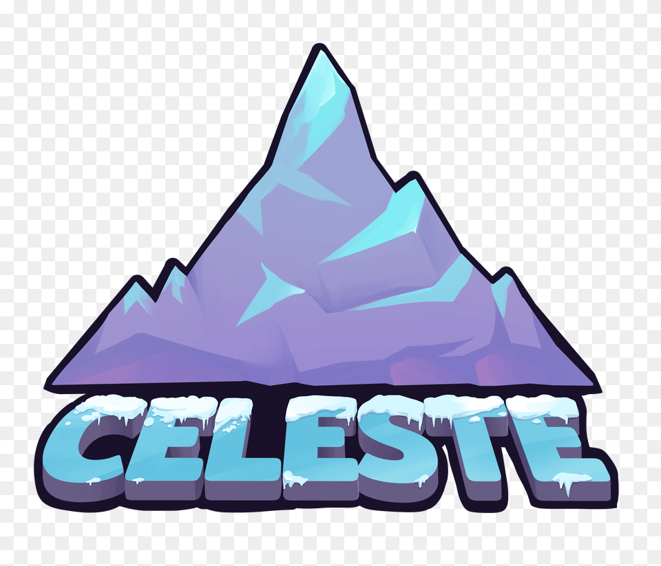 Celeste Video Game Logo, Ice, Nature, Outdoors, Iceberg Png Image