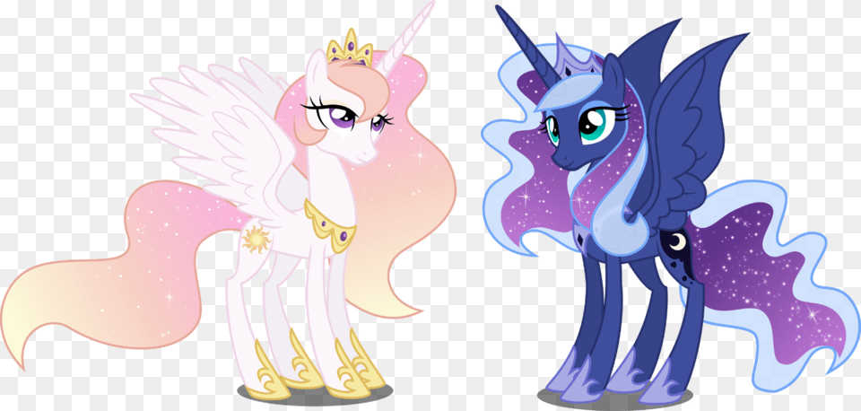 Celestia And Luna Are My Little Pony Alicorn Princesses Princess Luna Princess Celestia, Book, Comics, Publication Free Transparent Png