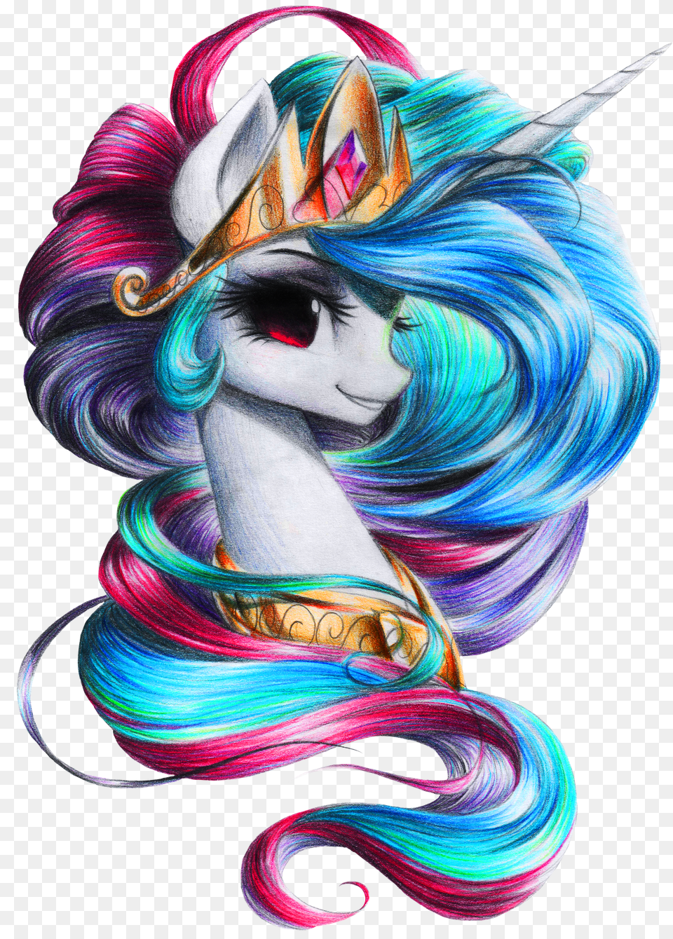 Celestia Mlp Fan Art Free Png