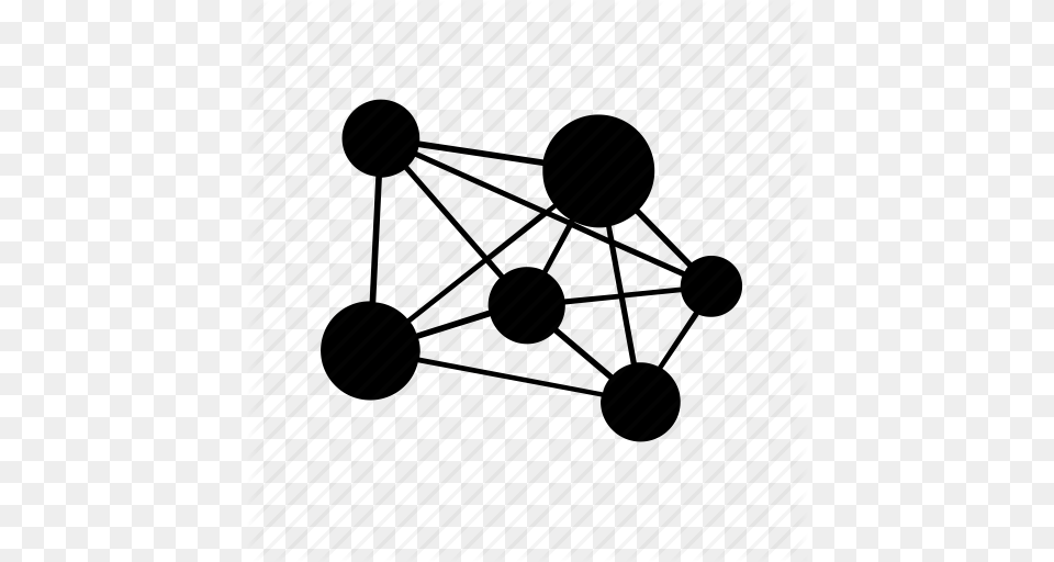 Cell Connect Connection Molecule Network Social Icon, Food, Fruit, Plant, Produce Png Image