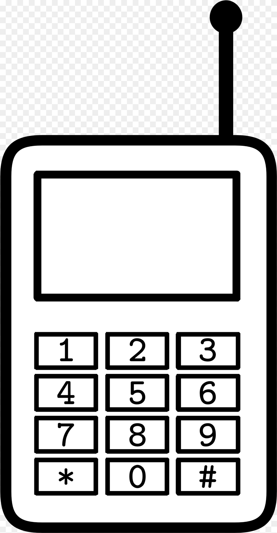 Cell Phone Clipart Black And White Clipart Cellphone Clipart Black And White, Electronics, Calculator, Scoreboard Free Transparent Png