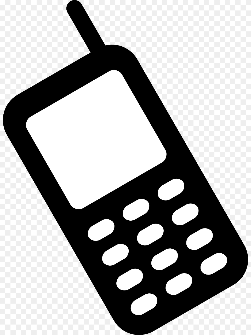Cell Phone Clipart Black And White Mobile Phone Clipart, Electronics, Mobile Phone Png Image
