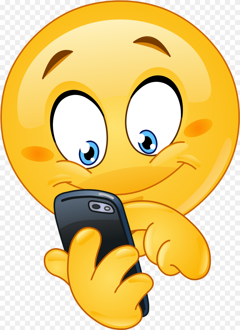 Cell Phone Emoji Decal Emoji Using Phone, Electronics, Mobile Phone Free Png Download