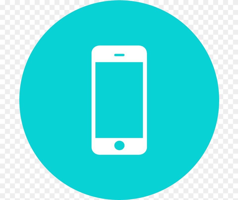 Cell Phone Icon Transparent Phone Icons Teal Mobile App Store, Electronics, Mobile Phone, Disk Png Image