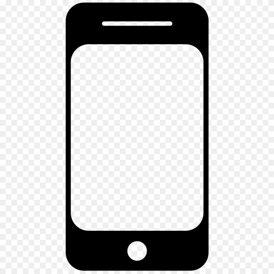 Cell Phone Icons, Gray Png