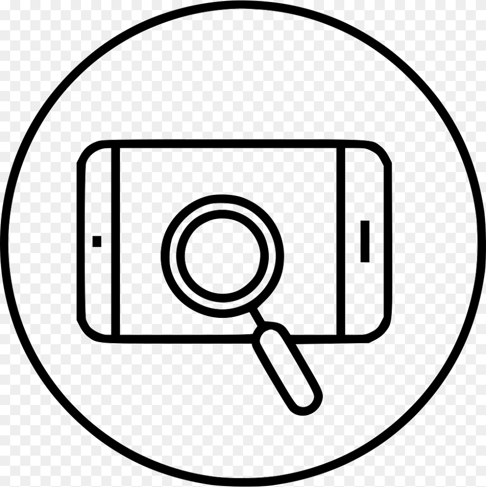 Cell Phone Magnifying Glass Mobile Phone Comments Line Art, Ammunition, Grenade, Weapon Free Transparent Png