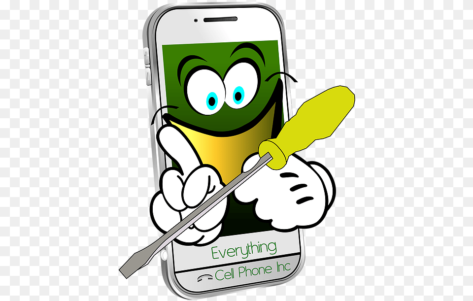 Cell Phone Repair Ipad 6 Repairiphone Cracked Glass Cartoon, Device, Screwdriver, Tool, Electronics Free Transparent Png
