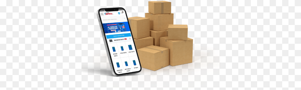 Cell Phone Repair Parts Iphone Wholesale Samsung Cardboard Box, Carton, Package, Package Delivery, Person Free Png