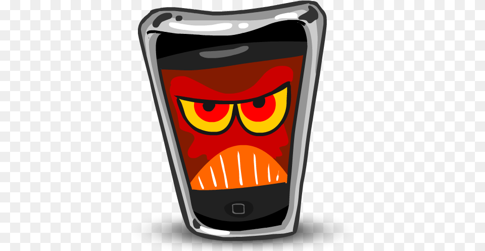 Cell Phone Smartphone Mobile Angry Iphone Icon Iphone, Electronics, Mobile Phone Free Png