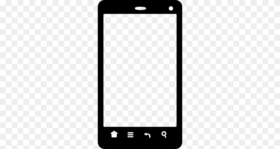 Cell Phone Symbol Image, Gray Free Transparent Png