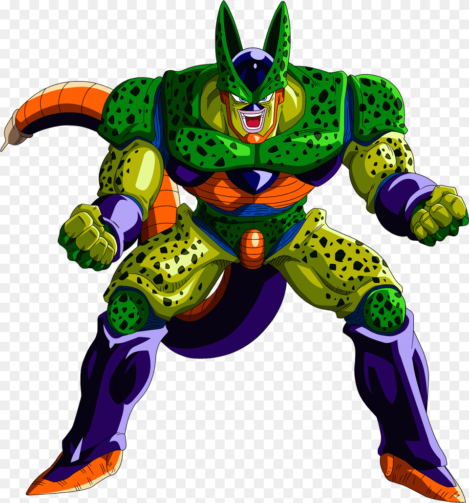 Cell Semi Perfect Cell Dragon Ball Z, Green, Baby, Person, Art Png