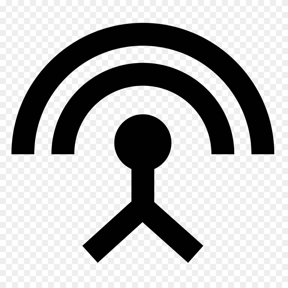 Cell Tower Filled Icon, Gray Png Image