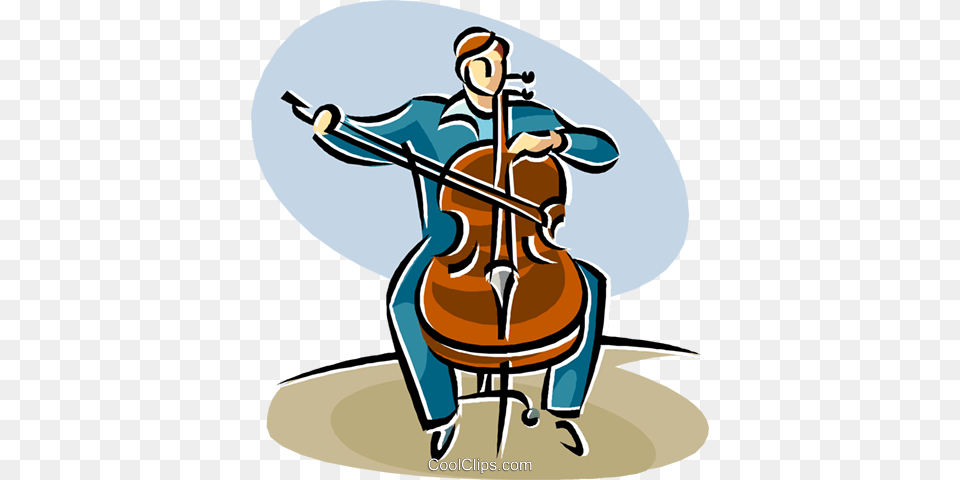 Cellist Royalty Vector Clip Art Illustration, Cello, Musical Instrument, Baby, Person Free Png Download