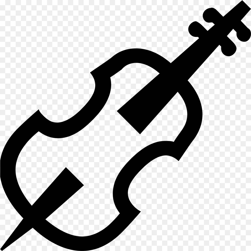 Cello Cello Icon, Gray Free Transparent Png