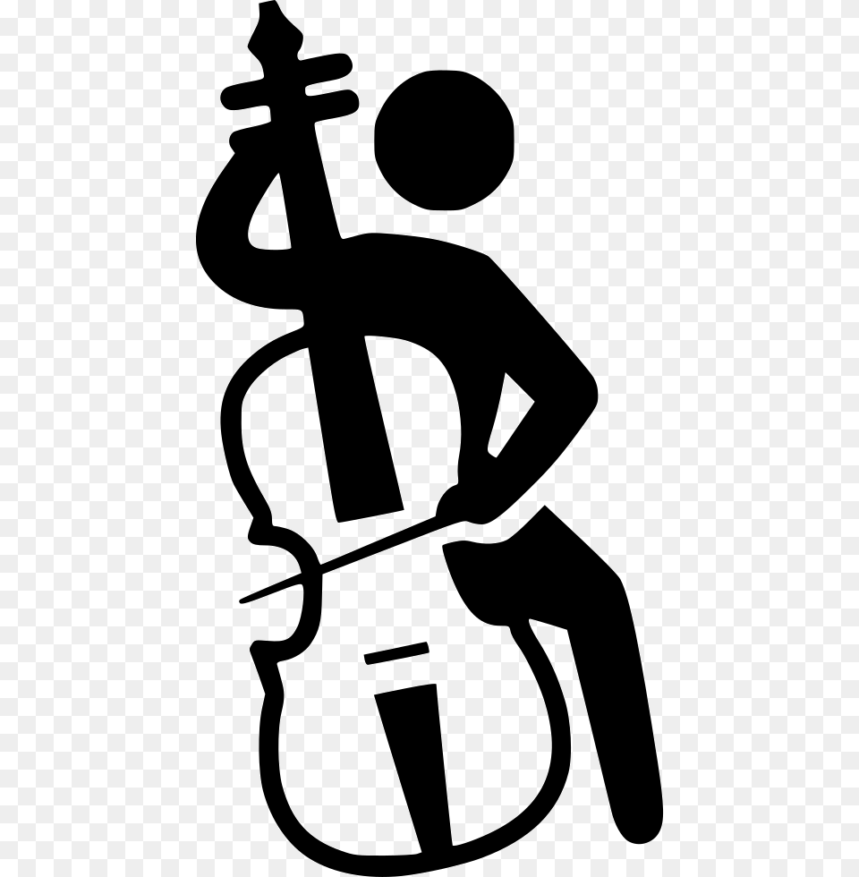 Cello Comments Music, Musical Instrument, Stencil, Smoke Pipe Free Png Download