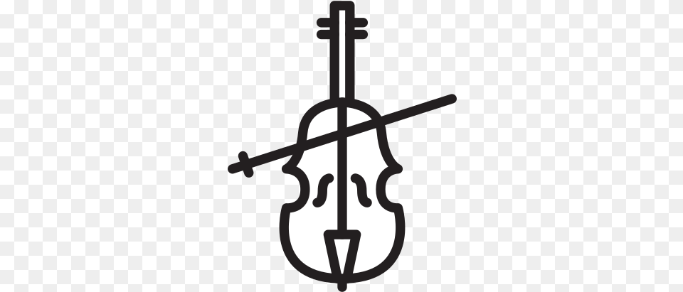 Cello Icon Of Selman Icons Cello Symbol, Musical Instrument, Cross Free Png