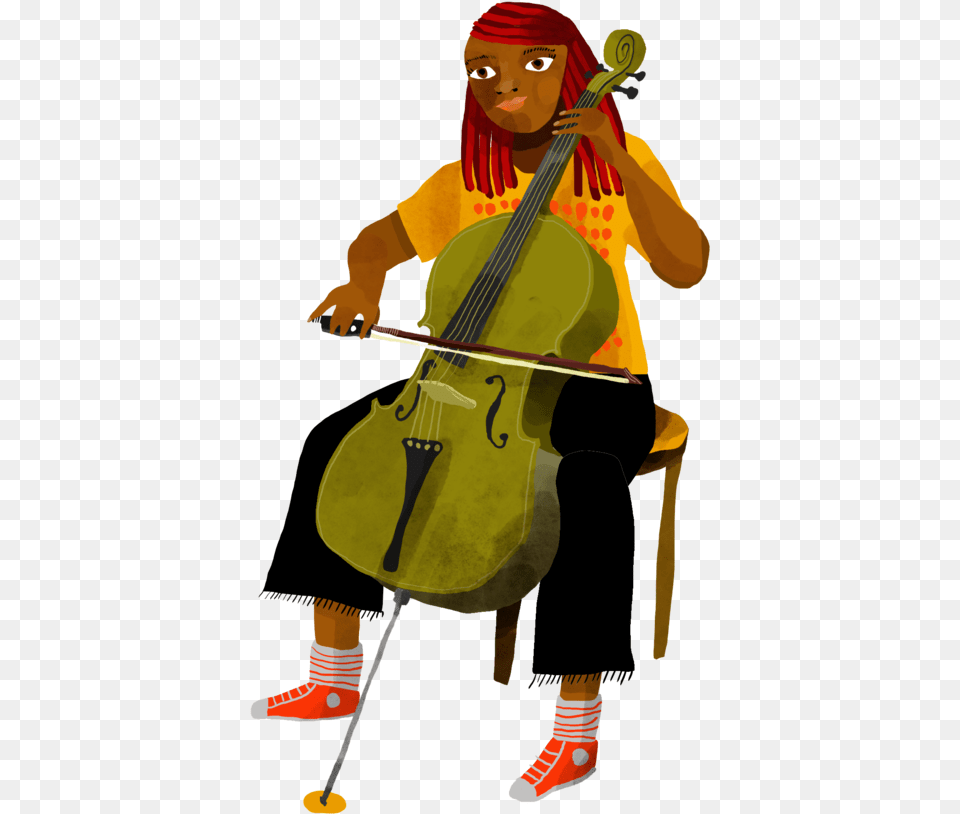 Cello Girl Illustration, Musical Instrument, Person, Face, Head Png