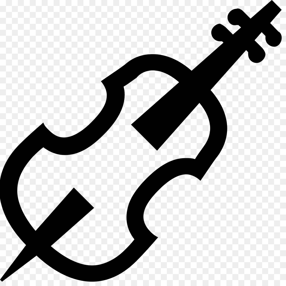 Cello Icon, Gray Free Transparent Png