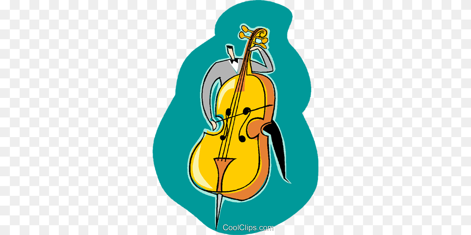 Cello Man Playing Royalty Free Vector Clip Art Illustration, Musical Instrument, Baby, Person Png