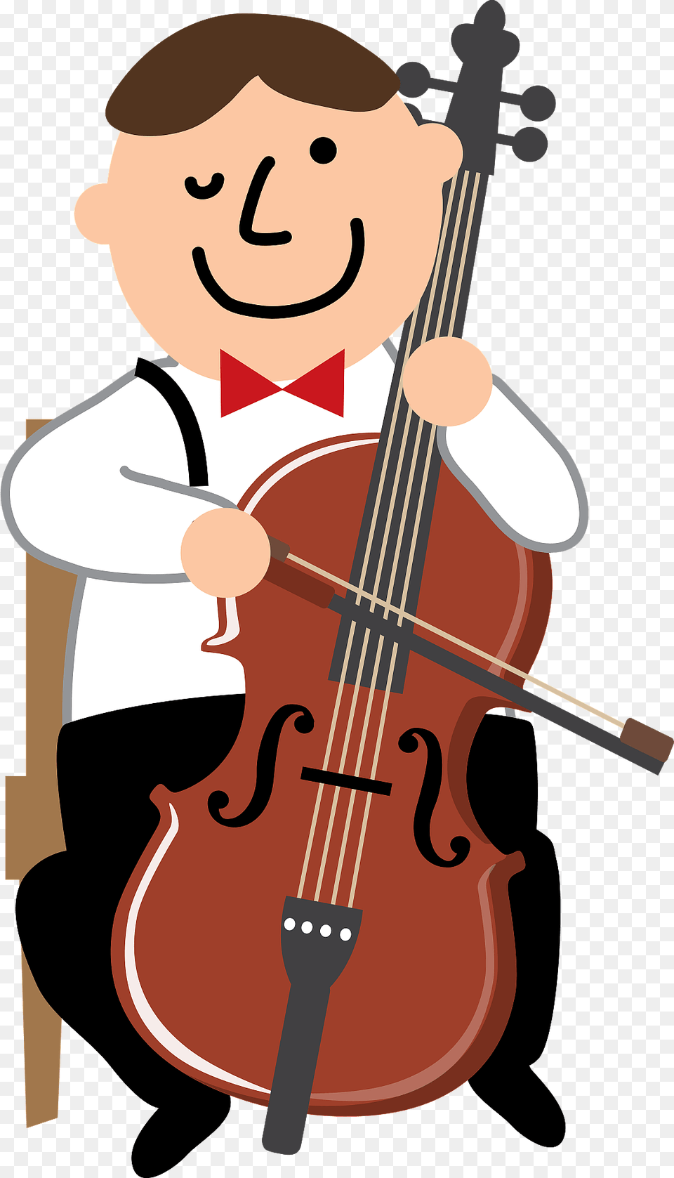 Cello Player Clipart, Musical Instrument, Person, Face, Head Free Transparent Png
