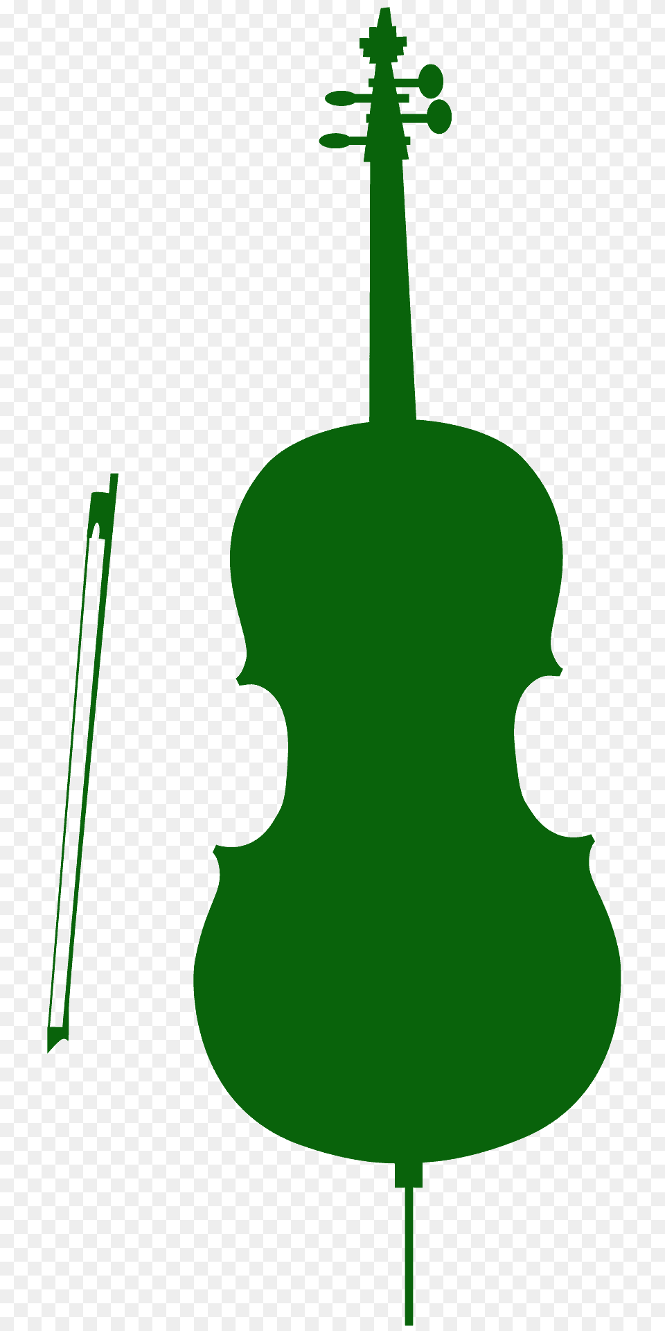 Cello Silhouette, Musical Instrument Png Image