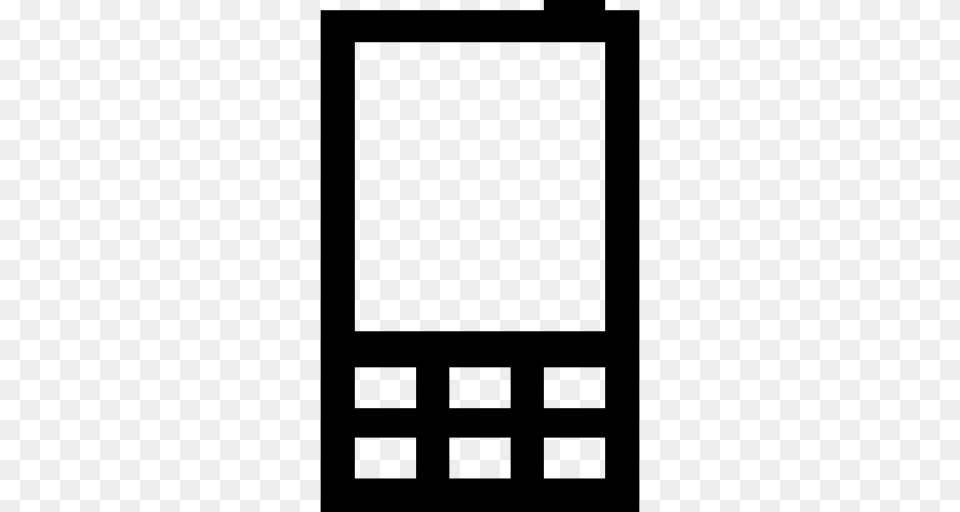 Cellphone Icon, Gray Free Png Download