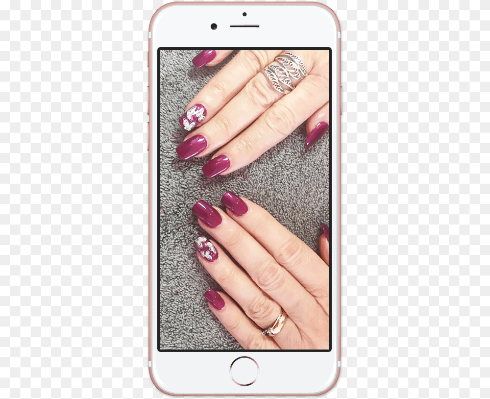 Cellphone Nail Polish, Body Part, Hand, Person, Manicure Png Image