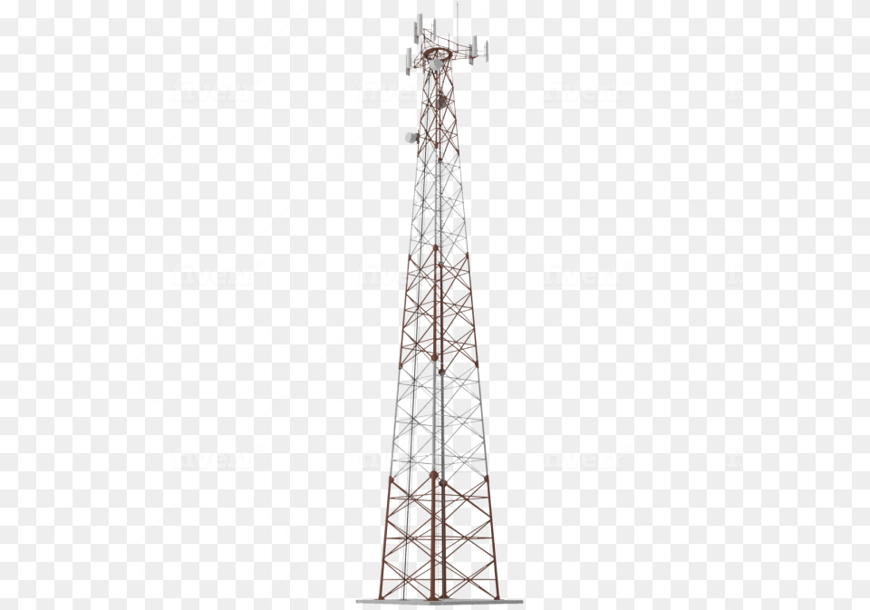 Cellphone Tower Model, Cable, Power Lines, Electric Transmission Tower Png Image