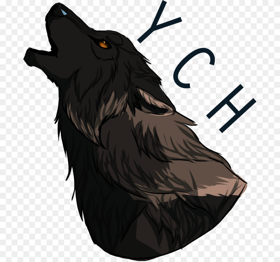 Celshaded Howling Wolf Ych Is Open, Animal, Mammal, Adult, Female Png