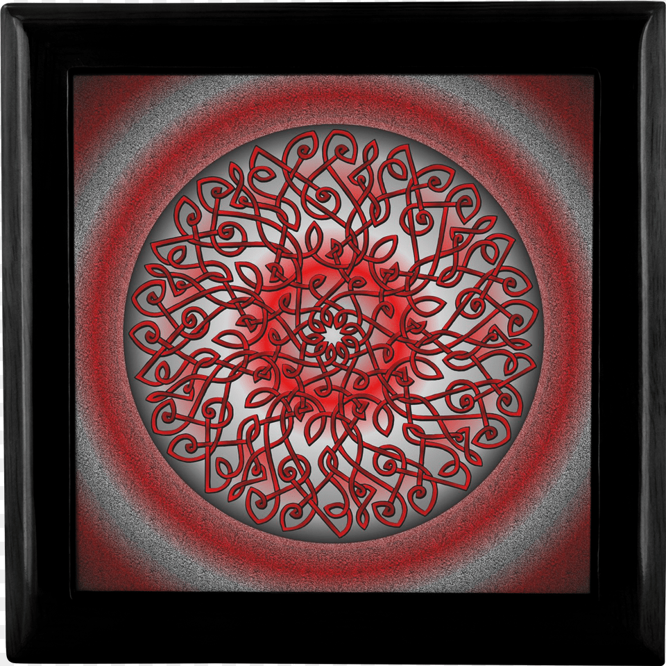 Celtic Art Burst In Red And Black Jewelry Box Png Image