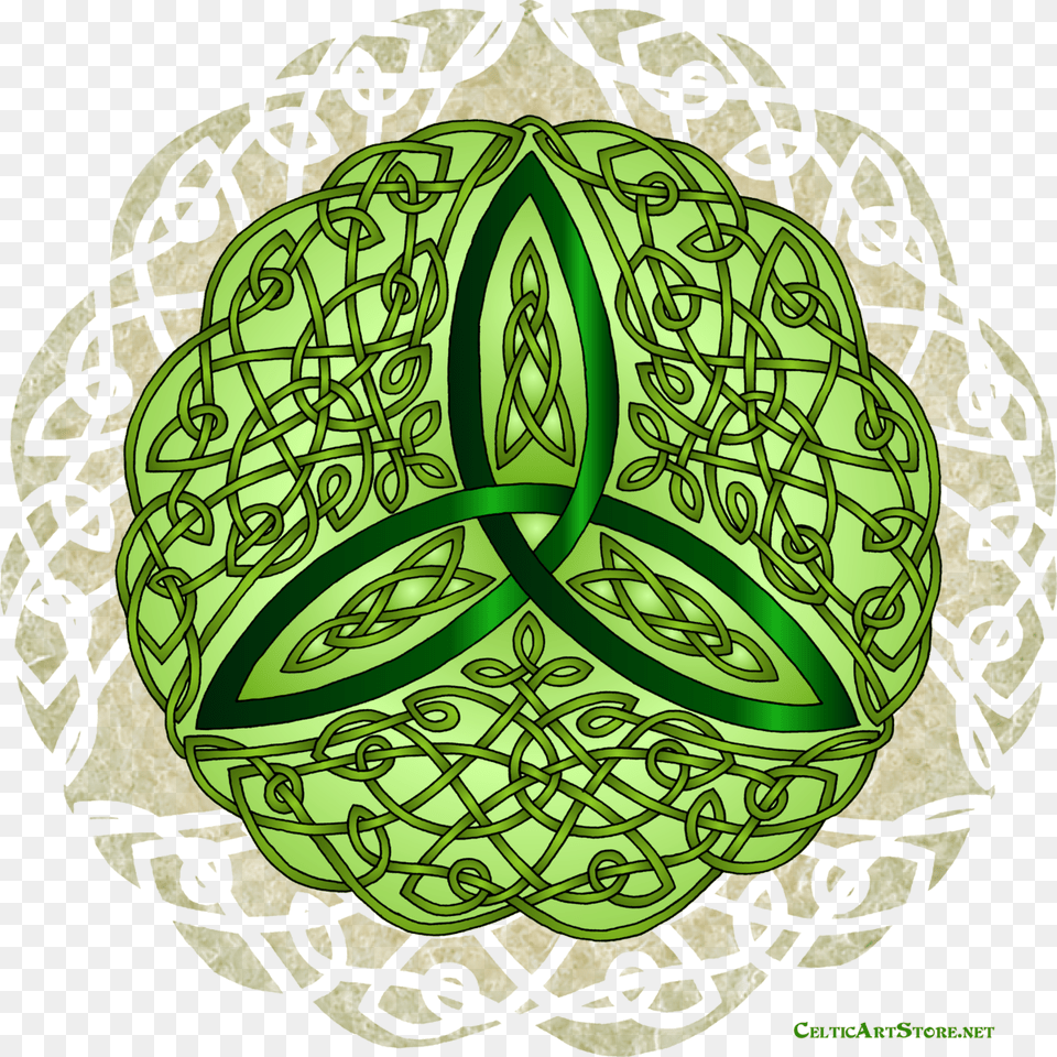 Celtic Art Trinity Mandalynth Laminated Card Focus, Sphere, Pattern, Vegetable, Food Free Png Download