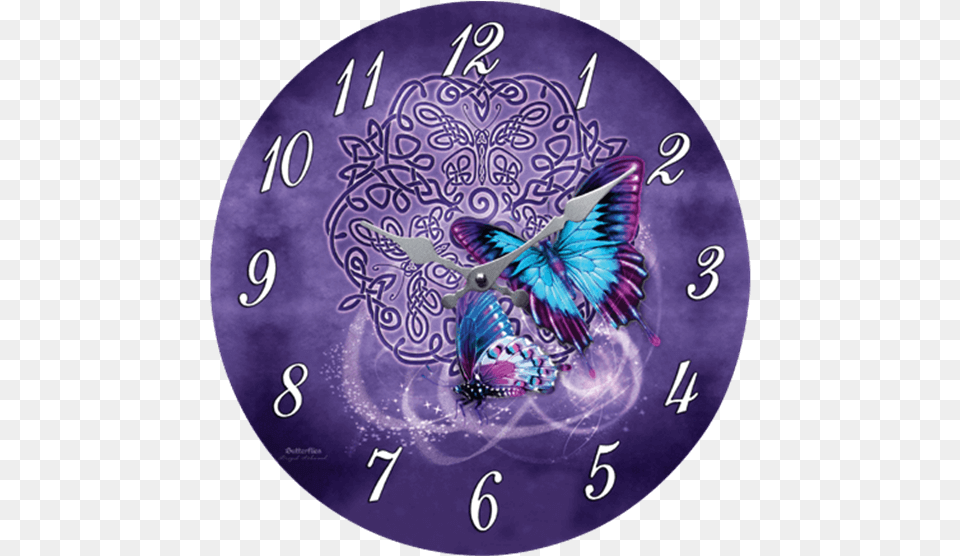 Celtic Butterfly Clock Celtic Butterfly Clock, Analog Clock, Wall Clock Png