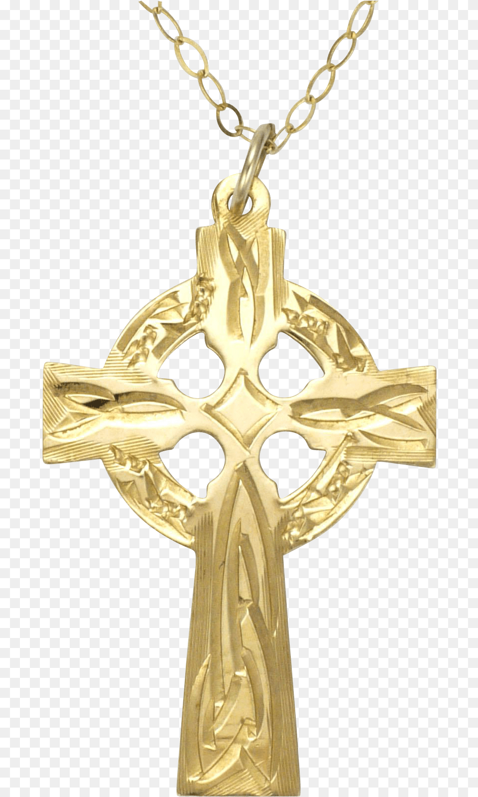 Celtic Cross Necklace 9k Gold Pendant, Symbol, Accessories Free Png Download