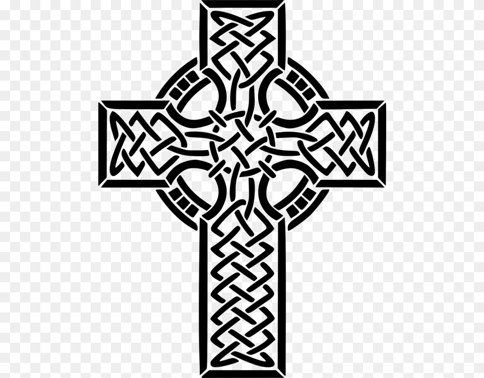 Celtic Cross Transparent Background, Gray Free Png