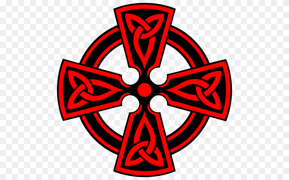 Celtic Cross Vodicka Decorative Triquetras Red, Emblem, Symbol, Dynamite, Weapon Free Transparent Png