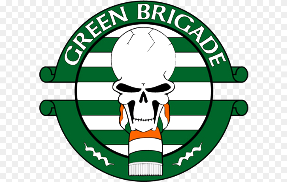 Celtic Green Brigade Logo Ultras Green Brigade Logo, Person, Face, Head, Symbol Png Image