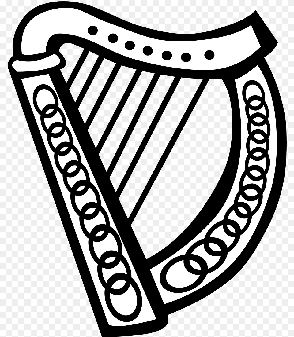 Celtic Harp Clip Art, Musical Instrument Png Image