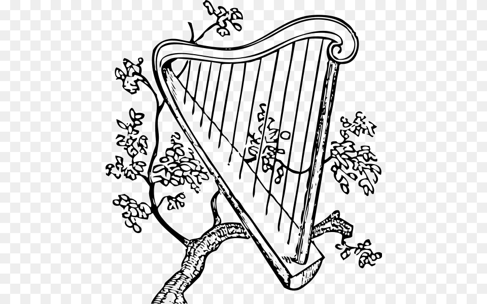 Celtic Harp Clip Arts For Web, Gray Free Png Download