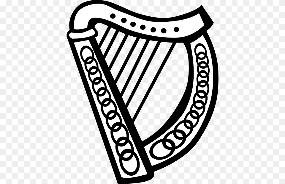 Celtic Harp Clipart, Musical Instrument Png Image
