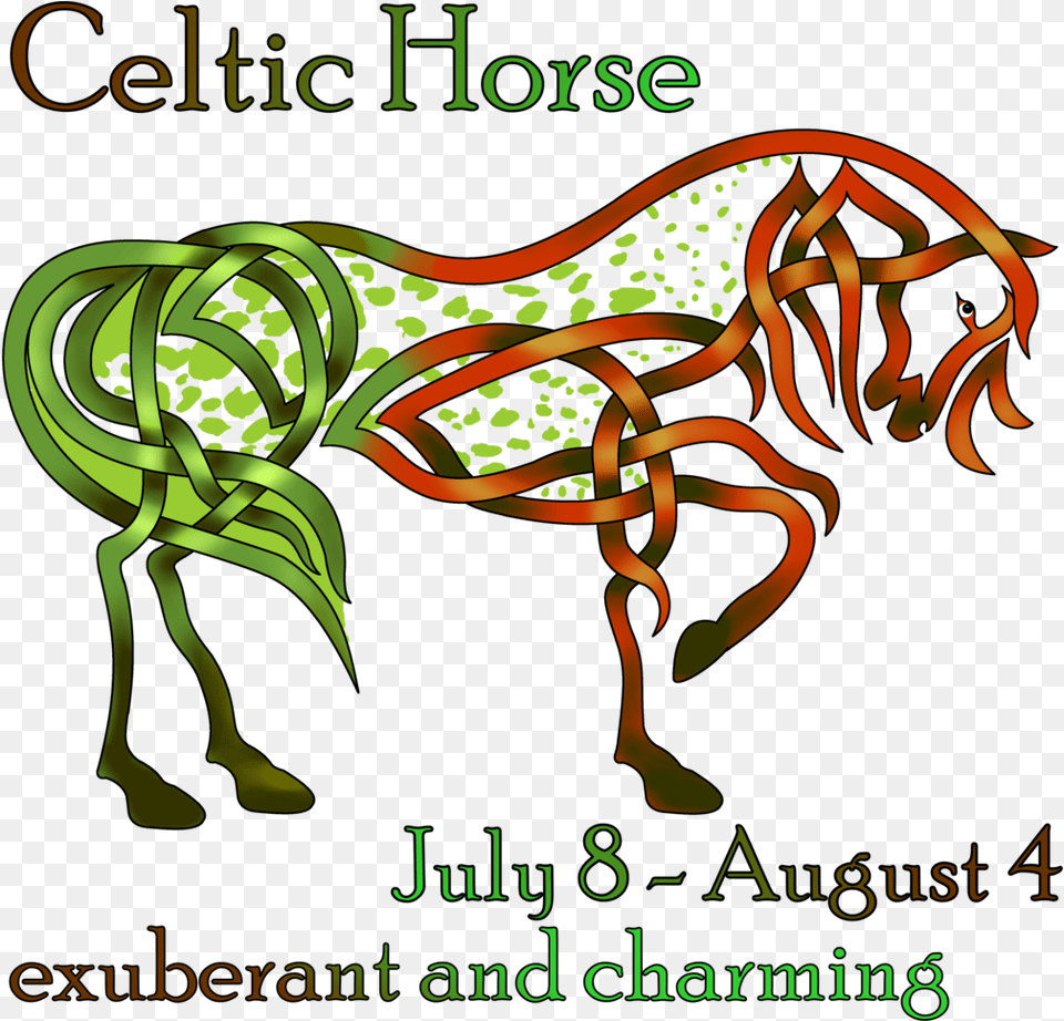 Celtic Horse By Knotyourworld Cafepress Celtic Horse Tile Coaster, Book, Publication, Art, Graphics Free Png Download