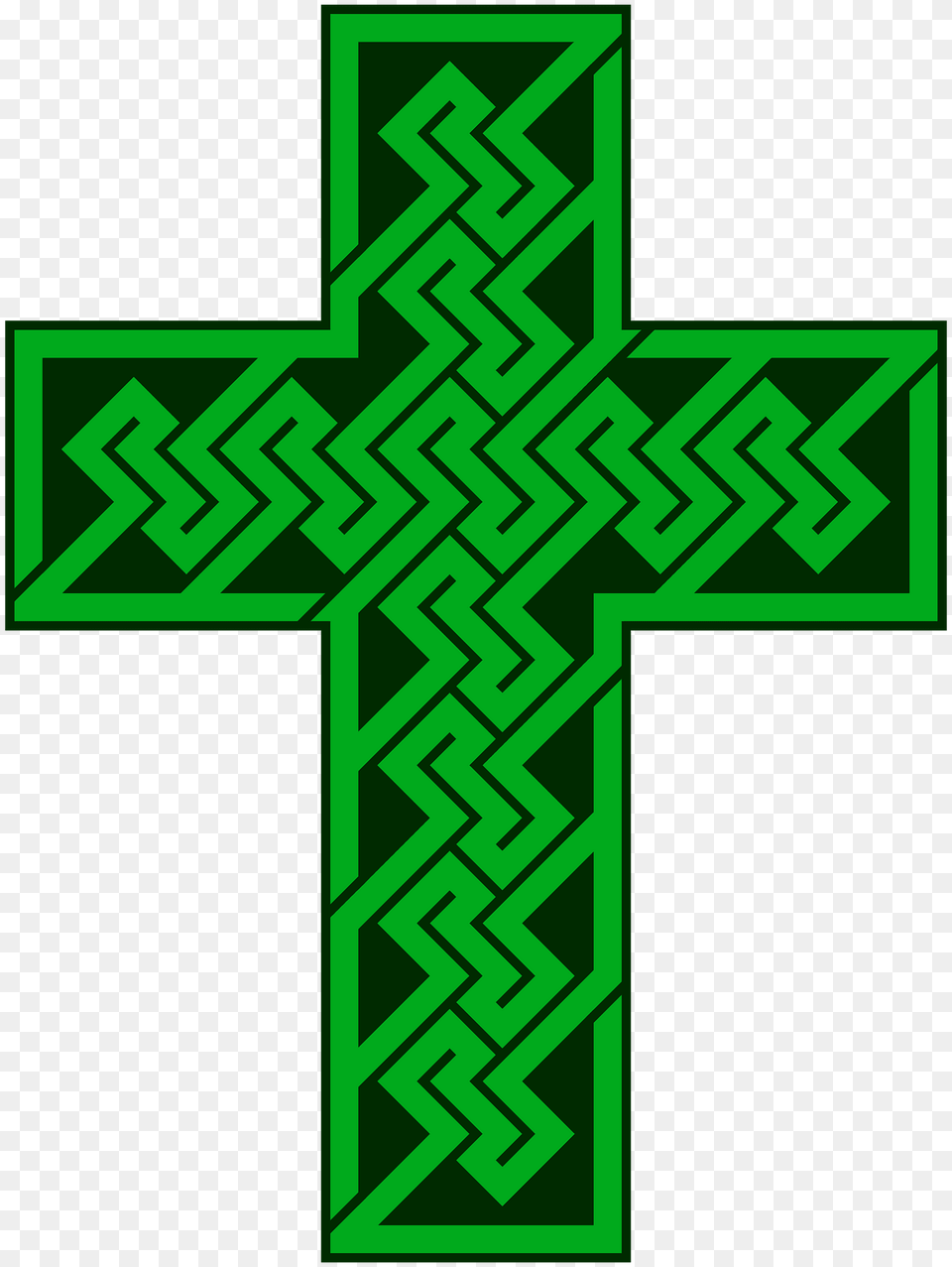 Celtic Key Cross 2 Clipart, Green, Symbol, Pattern Free Transparent Png