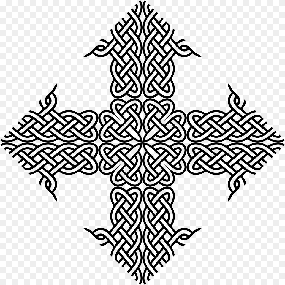 Celtic Knot Cardinal Directions Clip Arts Symbol Celtic Arrow Design, Gray Free Png