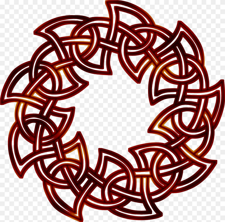 Celtic Knot Color Ornament Celtic Circle Red Transparent, Pattern, Accessories Png
