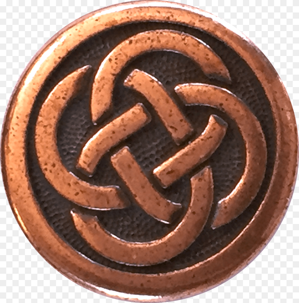 Celtic Knot Copper Metal Button, Machine, Wheel, Bronze Free Png
